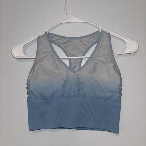 Victoria's Secret Other - Victoria's Secret PINK Seamless Lightly Lined Sports Bra Blue Ombre